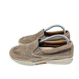 Sperry Shoes Mens Size 7 Largo Brown Suede Perforated Loafers Slip-On Casual *GU